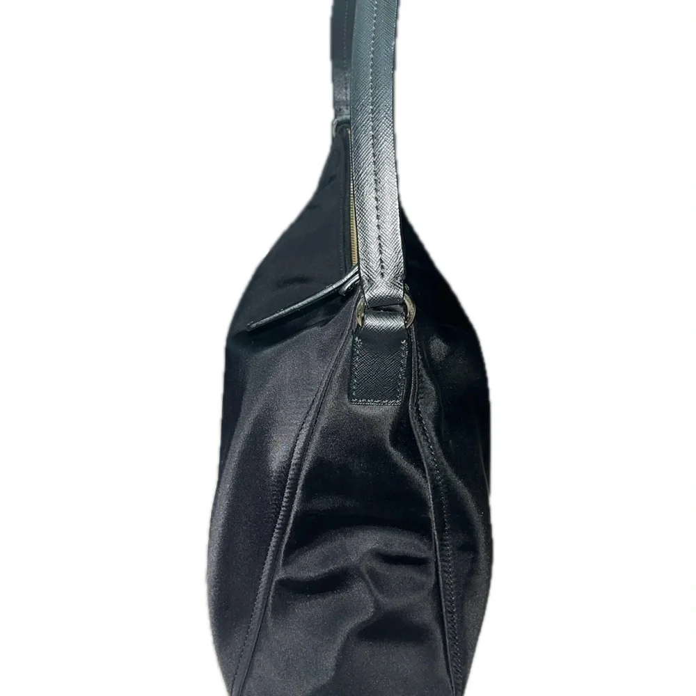 Kate Spade Nylon Purse, Leather Strap, Black